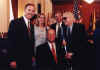 From left to right - Jerry Godbehere, Mary Beth Furst, Senator Max Cleland, Jonathan Buth, and John Fales.