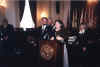 Denise Broucinek accepting her George Alexander Memorial Volunteer Service Award. Pictured from left to right are; John Fales, Jan Broucinek, Jack Smith, Denise Broucinek, and Ann Marie Alexander - daughter of the late George Alexander.